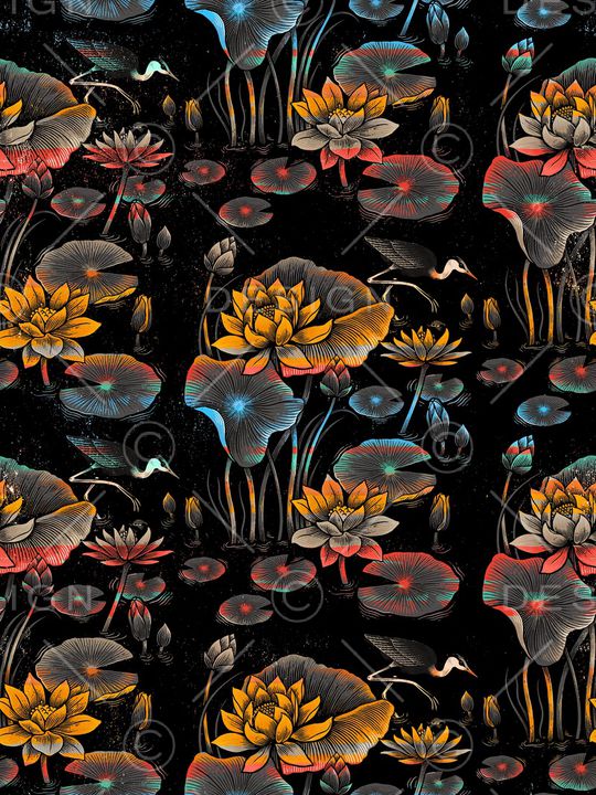 花卉印花华亿平台图片