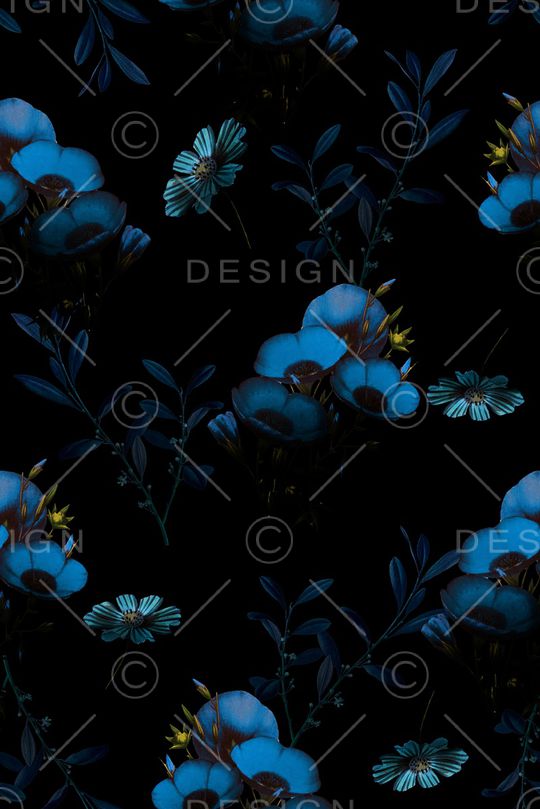 抽象花卉印花华亿平台图片