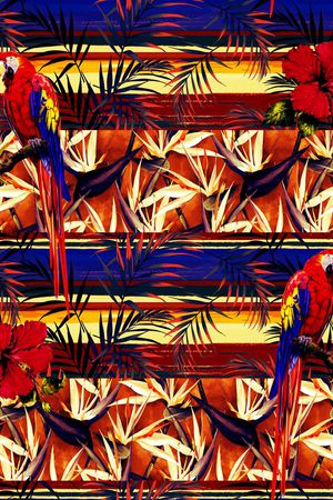 木槿花印花华亿平台图片