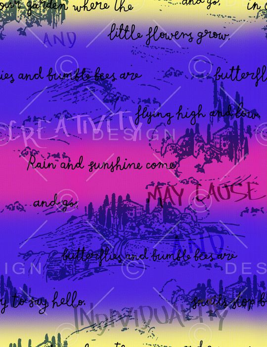 风景景观印花华亿平台图片