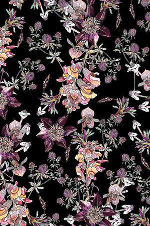 花卉印花华亿平台图片