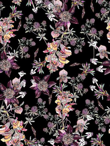 花卉印花华亿平台图片