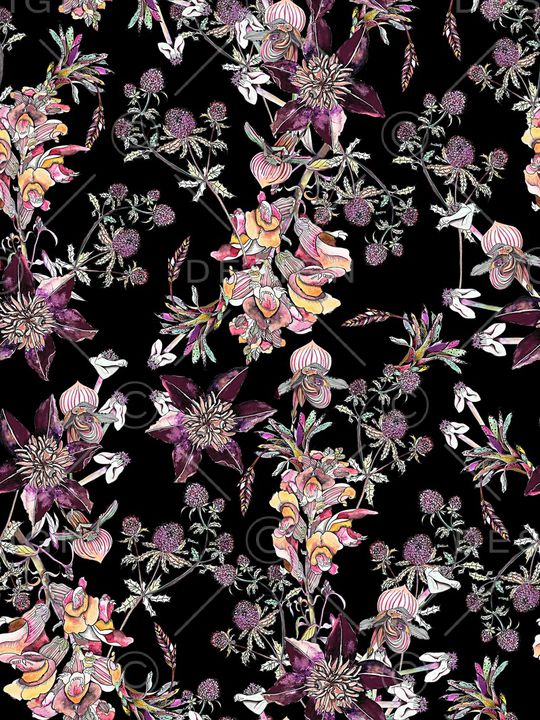 花卉印花华亿平台图片