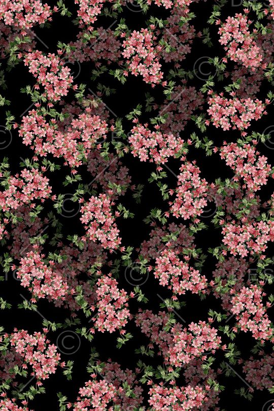 手绘花卉印花华亿平台图片