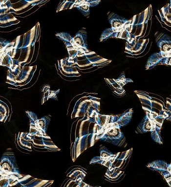 1257012-抽象炫鸟迷幻花卉2