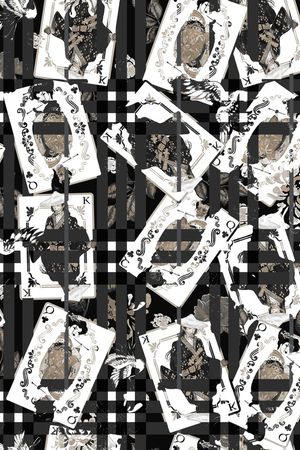 格子印花华亿平台图片