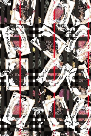 格子印花华亿平台图片