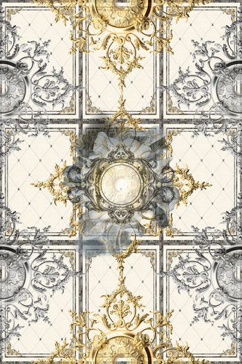 欧式定位花印花华亿平台图片