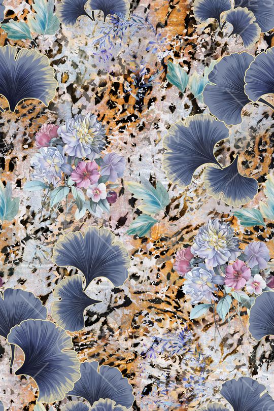 花卉印花华亿平台图片