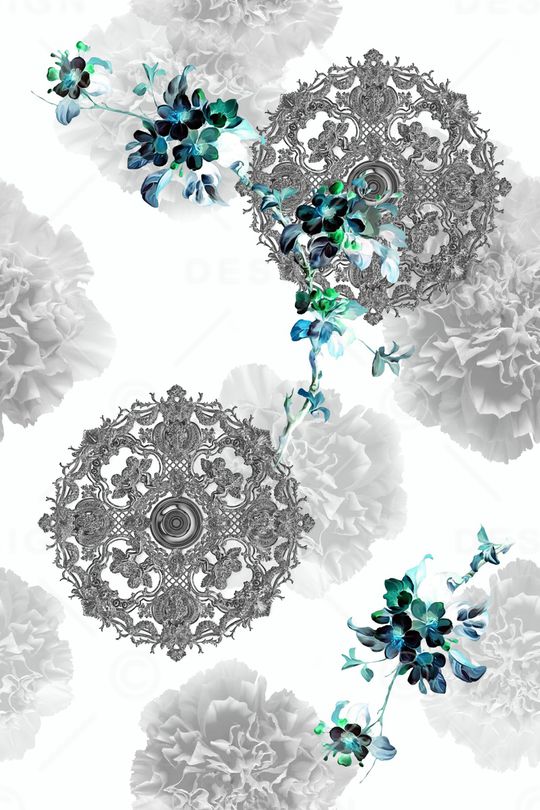 曼陀罗印花华亿平台图片