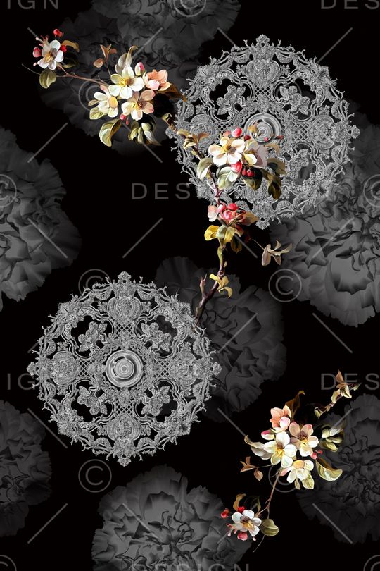 曼陀罗印花华亿平台图片