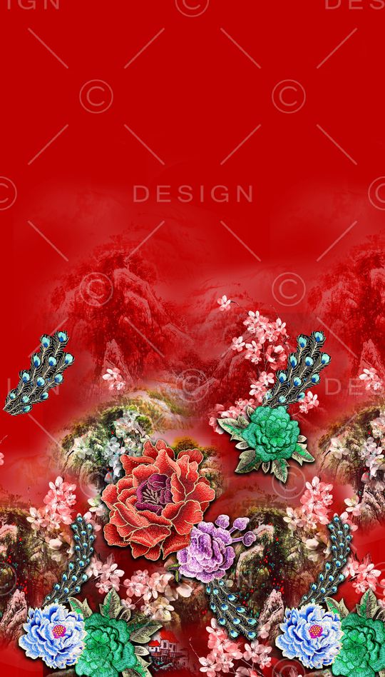 定位花印花华亿平台图片