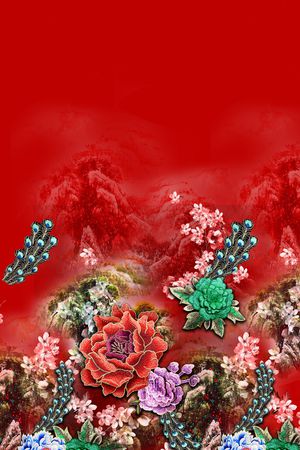 定位花印花华亿平台图片