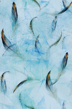 蓝色印花华亿平台图片