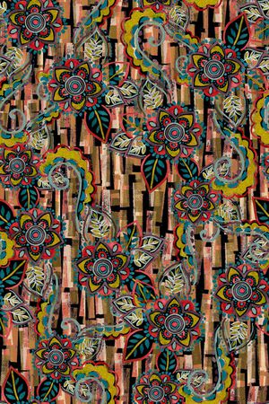 佩斯利印花华亿平台图片