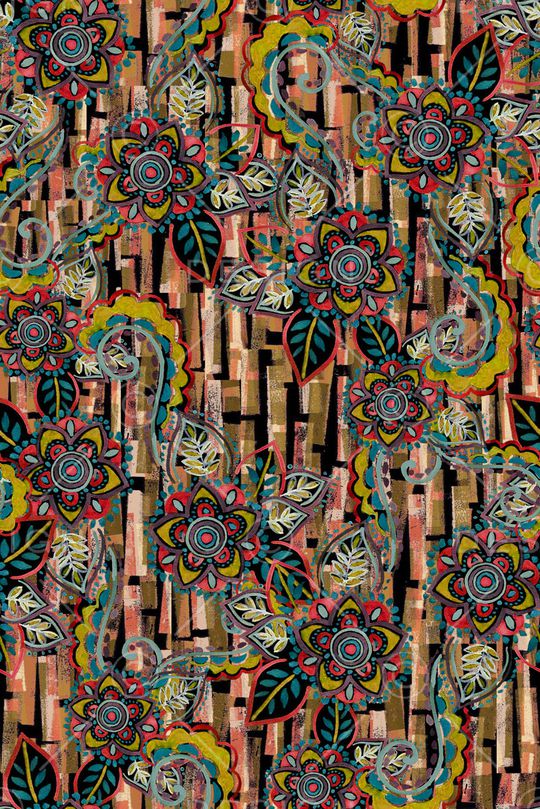 佩斯利印花华亿平台图片