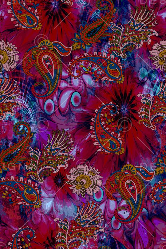 佩斯利印花华亿平台图片