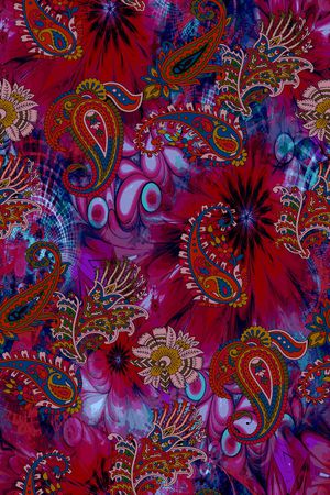 佩斯利印花华亿平台图片