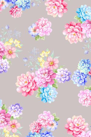 花卉印花华亿平台图片