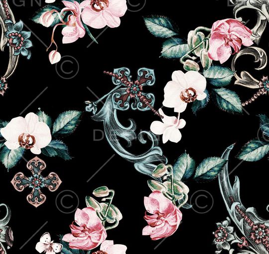 复古印花华亿平台图片