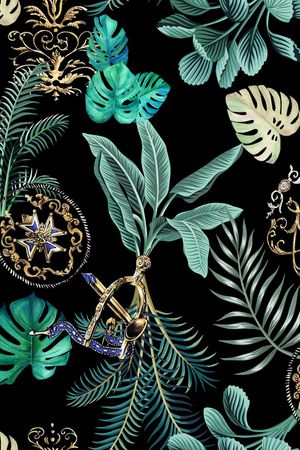 复古印花华亿平台图片