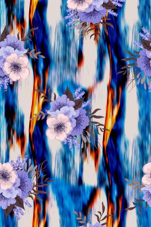 抽象花卉印花华亿平台图片