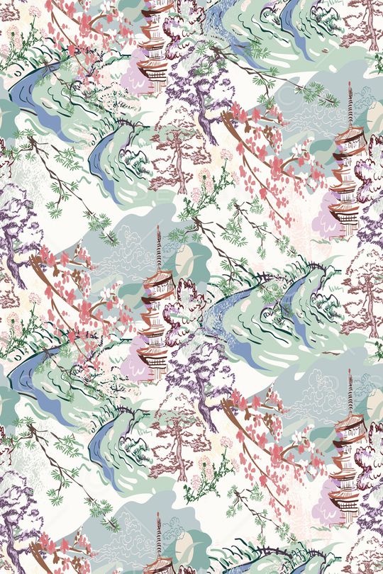 线条印花华亿平台图片