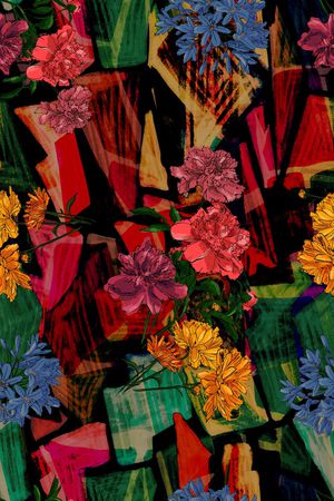 抽象印花华亿平台图片