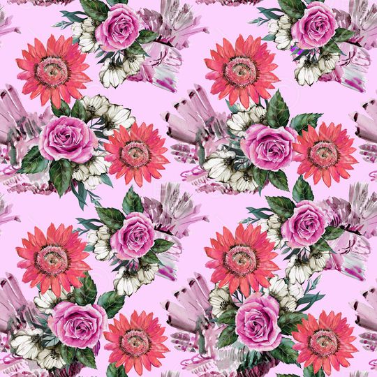 花卉印花华亿平台图片