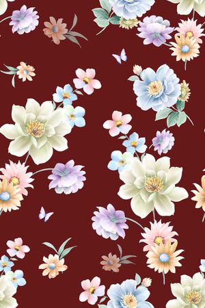 连衣裙印花华亿平台图片