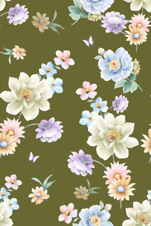 连衣裙印花华亿平台图片