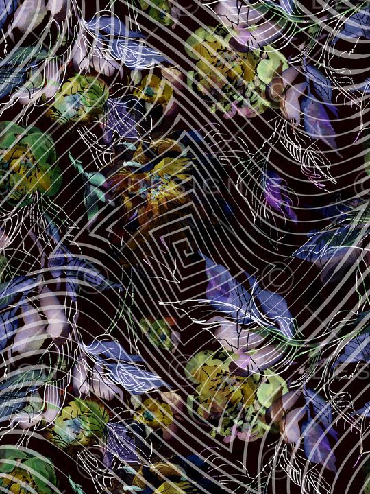 花卉印花华亿平台图片