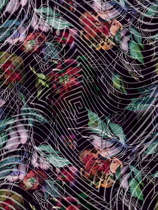 花卉印花华亿平台图片