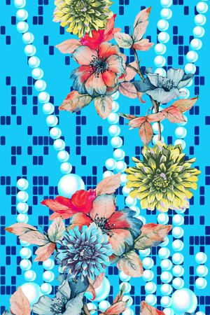 花卉印花华亿平台图片