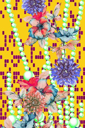 花卉印花华亿平台图片