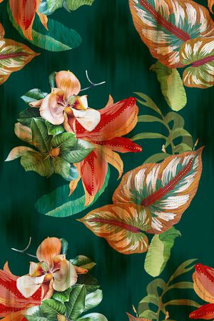 春夏华亿平台印花华亿平台图片