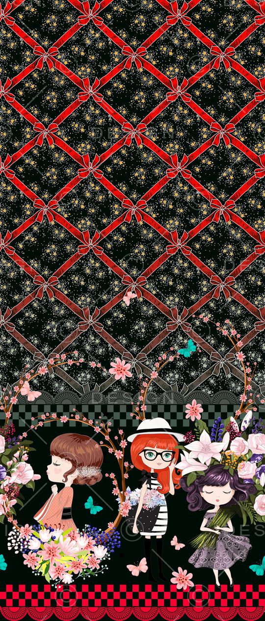 蝴蝶结印花华亿平台图片