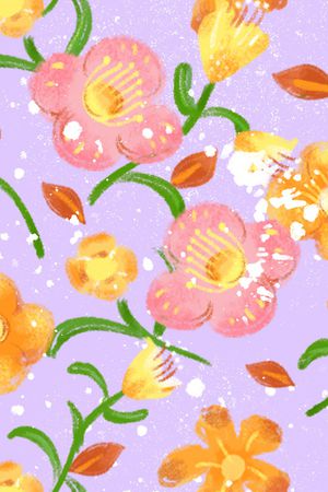 花卉印花华亿平台图片