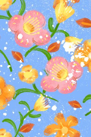 花卉印花华亿平台图片