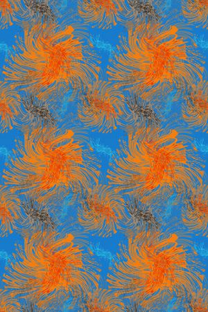 抽象花卉印花华亿平台图片