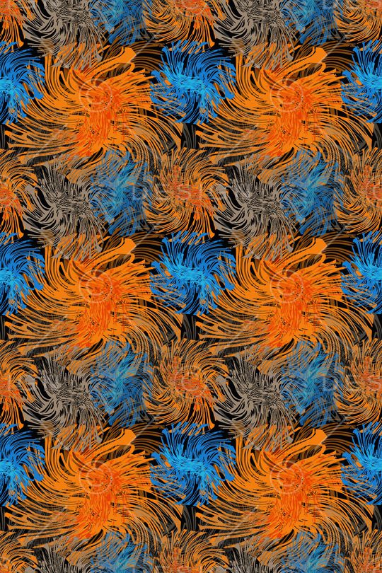 抽象花卉印花华亿平台图片