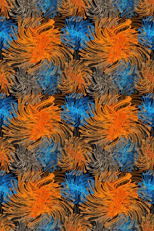 抽象花卉印花华亿平台图片