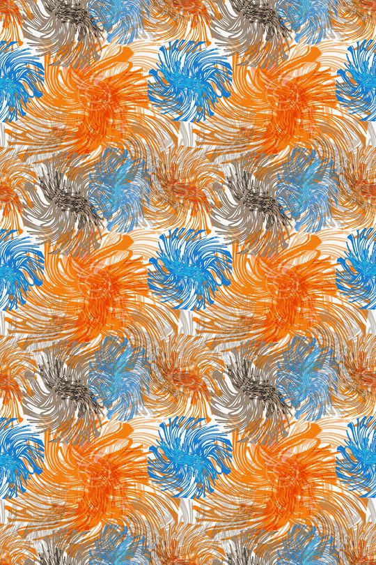 抽象花卉印花华亿平台图片