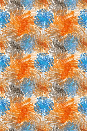 抽象花卉印花华亿平台图片