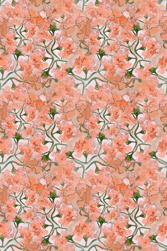 天堂花卉印花华亿平台图片