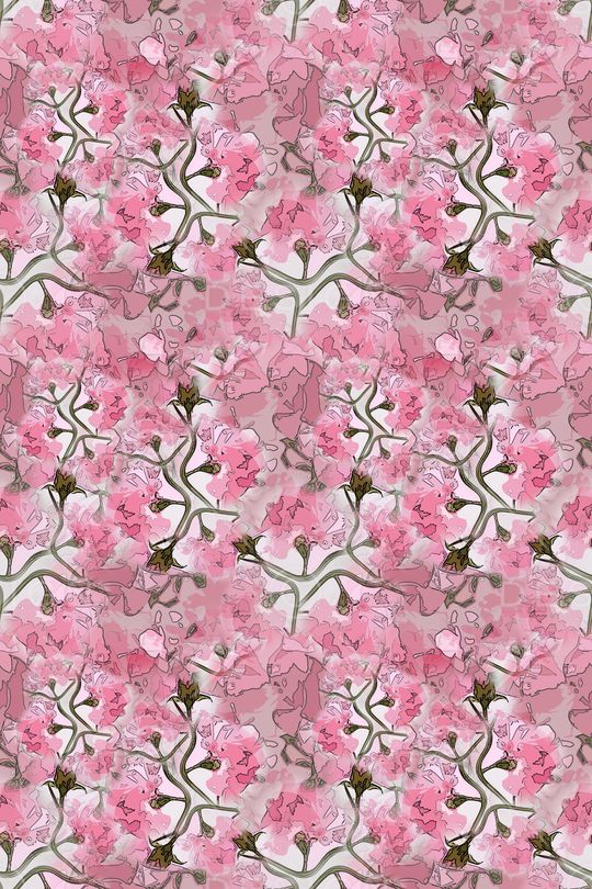 天堂花卉印花华亿平台图片