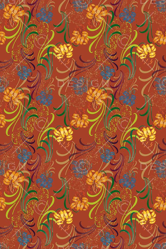 天堂花卉印花华亿平台图片