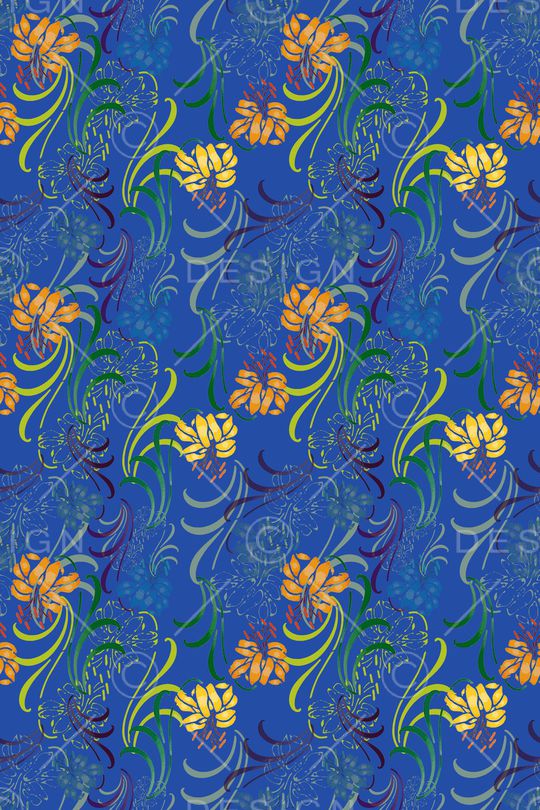 天堂花卉印花华亿平台图片