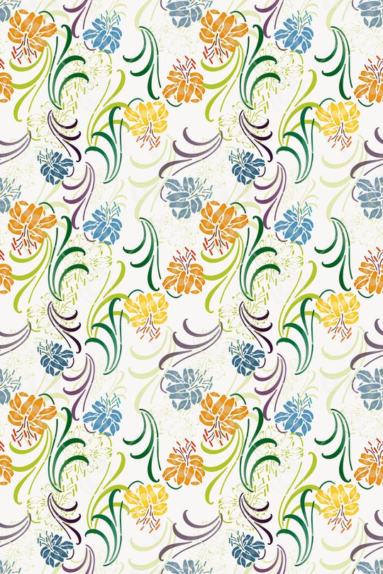 天堂花卉印花华亿平台图片