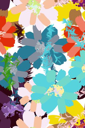 混合拼接印花华亿平台图片